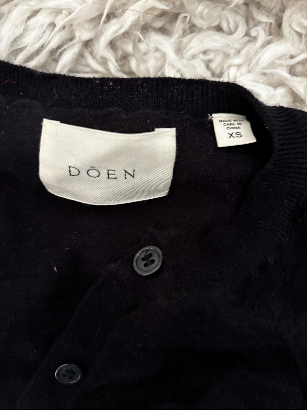 Doen Celine cardigan in dark navy - Picture 3 of 4